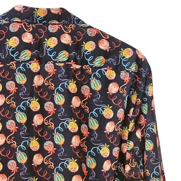 GIORDANO MAGGIORE SABRAS FRUIT PRINT NAVY SHIRT Size 39 - Picture 7 of 14